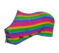 Rainbow Printed Standard Fleece Rug - Equestrian Breathable Turnout Travel Horse Cooler Rugs without Neck - Pony Cob Protective Blanket Sheet for Fields Yard