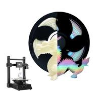 Rainbow Printer Filament, High Precision Multicolor Filament Bundle, Glowing in The Dark 3D Printing Silk Spools Gradient Printer Ender Accessories for Professionals