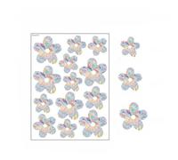 Rainbow Prism Static Cling Window Film Flower Shaped Bird Deterrent Stickers 30x20x1.5Cm Colorful Glass Decals with UV Reflection Easy Install Removable Window Art (Flowers)