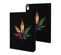Rainbow Proud LGBTQ Flag Weed Funny Tablet Cases Multi-Viewing Angels Trifold Stand Case Compatible with iPad Series