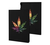 Rainbow Proud LGBTQ Flag Weed Funny Tablet Cases Multi-Viewing Angels Trifold Stand Case Compatible with iPad Series