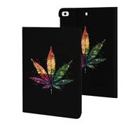 Rainbow Proud LGBTQ Flag Weed Funny Tablet Cases Multi-Viewing Angels Trifold Stand Case Compatible with iPad Series