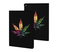 Rainbow Proud LGBTQ Flag Weed Funny Tablet Cases Multi-Viewing Angels Trifold Stand Case Compatible with iPad Series