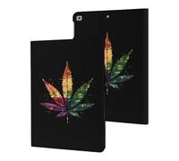Rainbow Proud LGBTQ Flag Weed Funny Tablet Cases Multi-Viewing Angels Trifold Stand Case Compatible with iPad Series