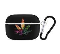 Rainbow Proud LGBTQ Flag Weed Personalized Wireless Bluetooth Earphone Protective Case Cover Compatible with Airpods Pro