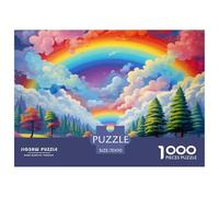 Rainbow Puzzles 1000 Pieces Age 12+ for Adults 。 Puzzles for Adults 1000 Piece Puzzle Educational Games Home Decoration Puzzle-(landscape Painting) 70x50cm/1000pcs