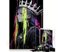 Rainbow Queen Anime Girl 1000 Piece Jigsaw Puzzles for Teenagers Jigsaw Clear Logic Toy Peaceful Time Perfect Cut Santa Wish List (38x26cm)