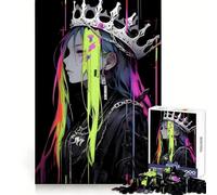 Rainbow Queen Anime Girl Jigsaw Puzzles 1000 Pieces for Teenagers Logic Game Warm Time Precise Cut Art Collection Piece (38x52cm)