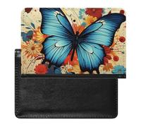 Rainbow Rabbit Passport Holder Slim Travel Wallet RFID Blocking Card Case Cover Passport Cover Protector Essentials with Credit Card Slots for Women/Men, Butterfly, One Size, Modern