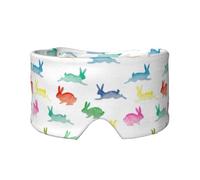Rainbow Rabbit Print Eye and Ear Muffs Blackout Sleeping Noise Blocking Ear for Adults Kids Men Women
