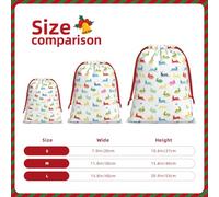 Rainbow Rabbit Print Gift Drawstring Bag Reusable Pouch Festive Decor Party Favor Daily Storage Sack