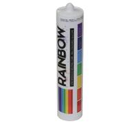 Rainbow RAL 3020 Coloured Silicone Sealant Traffic Red | 300ml | Durable & Anti-Mould | For Kitchen, Bathroom, Showers & Other Sanitary Areas | Nozzle Included