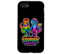 Rainbow Raptors Unite Pride Dino Unity LGBTQ Design Case for iPhone SE (2020) / 7/8