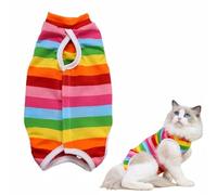 Rainbow Recovery Suit - Cat & Small Dog Post-Surgery Vest (M)