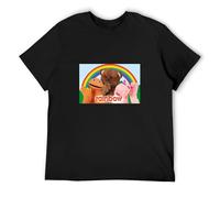 Rainbow Retro Bungle Zippy George Childrens Tv Show T-Shirt Unisex Gift Men's Black Tees S