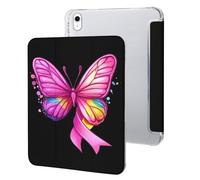 Rainbow Ribbon Breast Cancer Awareness Compatible with IPAD 10代 (10.9in) Protective Case Tablet Case Stand Cover with Pen Holder