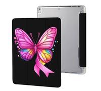 Rainbow Ribbon Breast Cancer Awareness Compatible with IPAD Pro (10.5in) /IPAD Air3(10.5in) Protective Case Tablet Case Stand Cover with Pen Holder