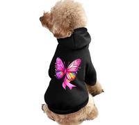 Rainbow Ribbon Breast Cancer Awareness Dog Hoodie Sweatshirt Pet Clothes Dog Pullover Sweaters Winter Jacket for Dogs Cats