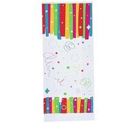 Rainbow Ribbons Birthday Cellophane Bags (12cm x 27cm) Pack of 20 - Vibrant Multicolor Gift Bags for Party Favors & Celebrations