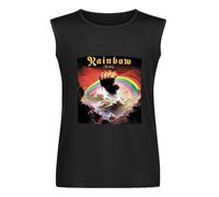 Rainbow Rising Rock Heavy Metal Music Band Vest Tank T-Shirt Cotton Men Black Sleeveless Tee XL