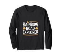 Rainbow Road Explorer Irish Shamrock Lucky Long Sleeve T-Shirt
