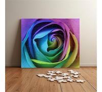 Rainbow Rose 1000 Piece Jigsaw Puzzles for Adults Colourful Fun Challenging & Brainteasing Educational Learning Gift Present for Children Boys Girls 1000 Piece Puzzle for Adults