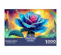Rainbow Rose FantasyAstonishing 1000-Piece Jigsaw Puzzles for Adults A Pantheon of Impossible, Hard, Difficult Challenging Puzzle Games for All Genders - A Unifying Challenge for Adults And Kids Age