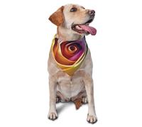 Rainbow Rose Flower Dog Bandana Pet Scarf Accessories for Small Medium Dogs Cats Photo Prop, Triangle Pet Bandanas Adjustable Puppy Bib Washable Dog Kerchief Puppy Neckerchief