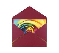 Rainbow Rose Flower Greetings Romantic Card With Envelopes, Send To A Close Friend,Phnom Penh Pearl Paper Greeting Card