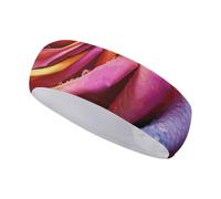 Rainbow Rose Flower Headbands for Women Or Man - Sweat Band with Adjustable for Running, Yoga, Gym and Sports