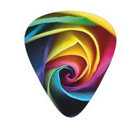 Rainbow Rose Flower Premium Bass Electric Guitar Picks,Guitar Plectrum For Unparalleled Musical Experience