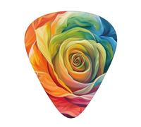 Rainbow Rose - Guitar Picks-12 Pack Includes Thin, Medium & Heavy Gauges, Best Gift for Guitar Lovers