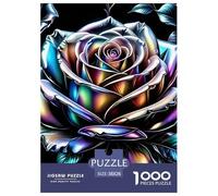 Rainbow Rose Jigsaw Puzzle 1000 Pieces Adults Teens Gift Box Decorative Smooth Cut Fun Play 38x26cm/1000pcs