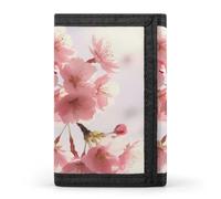 Rainbow Rose Trifold Wallet Front Pocket Coin Purse - Slim Credit Card Holder for Men & Women, cherry blossom, One Size, Classic