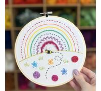 Rainbow Sampler Beginner Stick & Stitch Embroidery Pattern Water Soluble Transfers Pre Printed Wash Away