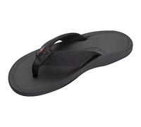 Rainbow Sandals Men's Mariner Orthopedic Rubber Foot Bed w/Arch Support, Solid Black, 13