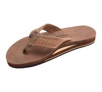 Rainbow Sandals Mens The Bentley Luxury Leather - Double Layer Arch Hand Woven Strap, Nogales Wood, 8.5-9.5