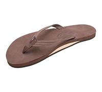 Rainbow Sandals Premier Leather Single Layer Narrow, Expresso, Large (7.5-8.5)
