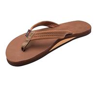 Rainbow Sandals Women's Single Layer Leather w/ 3/4" Strap brown Size: 6.5-7.5