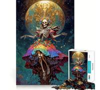 Rainbow Santa Muerte 1000 Pieces Jigsaws Adults Puzzles Gifts Mind Challenge Toy Easy Leisure Precise Cut (38x52cm)