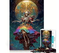 Rainbow Santa Muerte Jigsaw Puzzles for Adults1000 Pieces Memory Boost Together Fun Image Assembly Art Collectible (50x75cm)