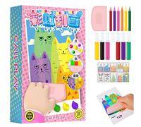 Rainbow Scratch Art for Kids - DIY Paper With 7 Paint Colors - Christmas Arts and Crafts, Birthday Party Favors Gift (1Pcs)