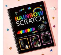 Rainbow Scratch Art for Kids, Rainbow Scratch Paper Crafts Note for Age 3+, 2025 New Arts and Crafts for Kids, Stimulate Creative Thinking and Enhance Practical Skills (1PC)