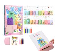 Rainbow Scratch Painting, Colorful Dot Art Set, 5.12x8.07in Creative Scratch Drawing Kit, Includes Notebooks, Postcards for Artistic Expression, Fun Activities, Present Ideas