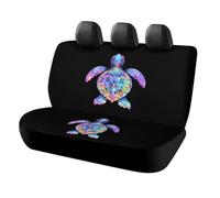Rainbow Sea Turtle Tribal Tattoos Car Bench Seat Cover Universal Back Protector