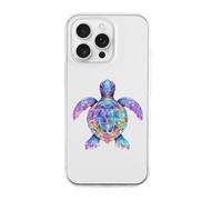 Rainbow Sea Turtle Tribal Tattoos Personalized Phone Case Cover Compatible with iPhone 16/16 Plus/16 Pro/16 Pro Max/16 E