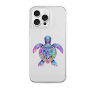 Rainbow Sea Turtle Tribal Tattoos Personalized Phone Case Cover Compatible with iPhone 16/16 Plus/16 Pro/16 Pro Max/16 E