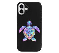 Rainbow Sea Turtle Tribal Tattoos Personalized Phone Case Cover Compatible with iPhone 16/16 Plus/16 Pro/16 Pro Max/16 E