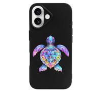 Rainbow Sea Turtle Tribal Tattoos Personalized Phone Case Cover Compatible with iPhone 16/16 Plus/16 Pro/16 Pro Max/16 E