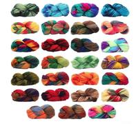 Rainbow Section Eco-Dyed Acrylic Thread 50g for Hand Knitting Crochet Sweater Scarf Craft Projects(09)
